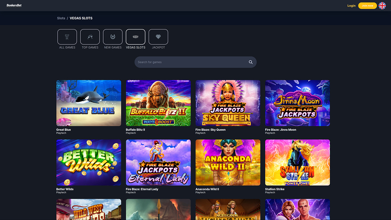 Machines à sous Vegas de bureau de BonkersBet Casino