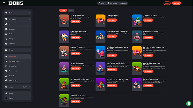 Promotions de Bons Casino sur ordinateur