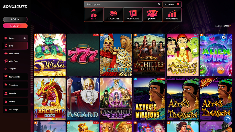 BonusBlitz Casino Desktop-Spiele