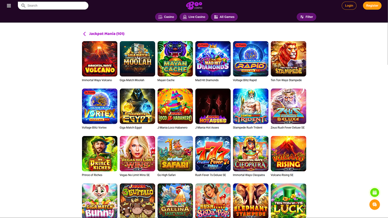 Bote de escritorio de Boo Casino