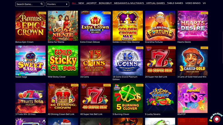 Boombang Casino Escritorio Juegos