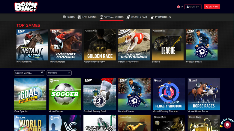 Boombang Casino Escritorio Deportes virtuales