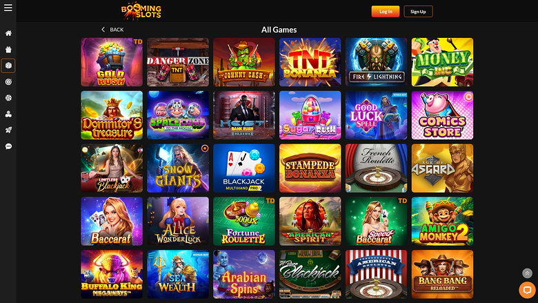 Jeux sur bureau de BoomingSlots Casino