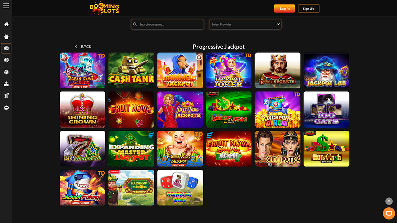 Jackpot sur bureau de BoomingSlots Casino