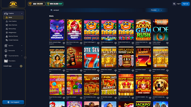 Booty Casino デスクトップジャックポット