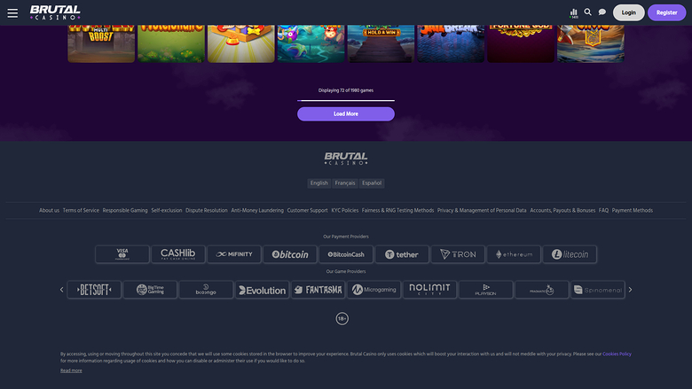 Développeurs de jeux de bureau de Brutal Casino