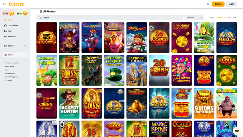 Bote de escritorio de Bulletz Casino