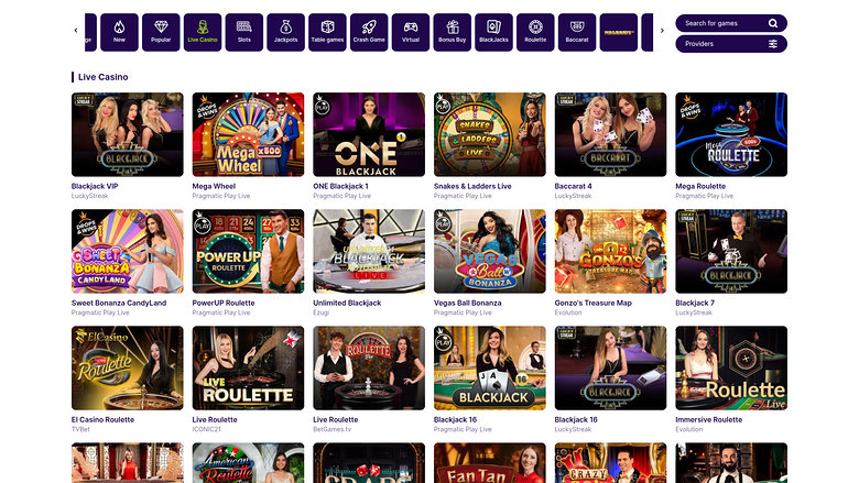 Crupier en vivo de Bullsbet Casino para escritorio