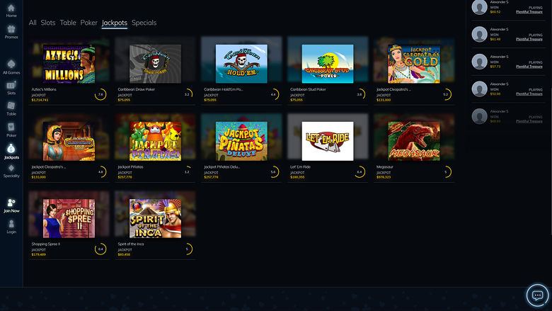 Jackpot desktop di BuzzLuck Casino