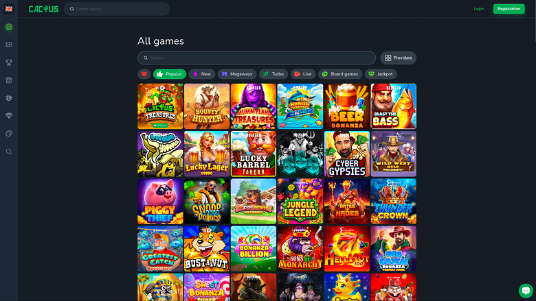 Jeux de Cactus Casino pour ordinateur