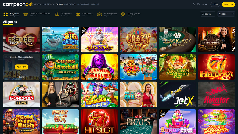 Campeonbet Casino Desktop Games