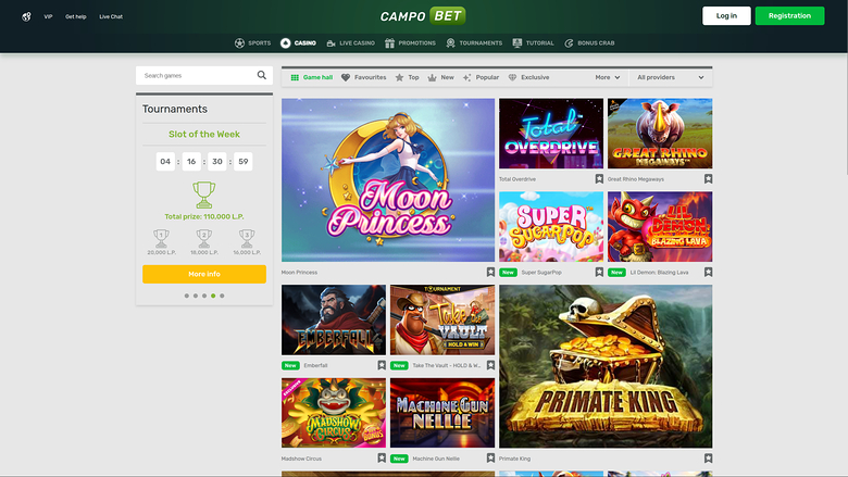 Jeux de Campobet Casino sur ordinateur