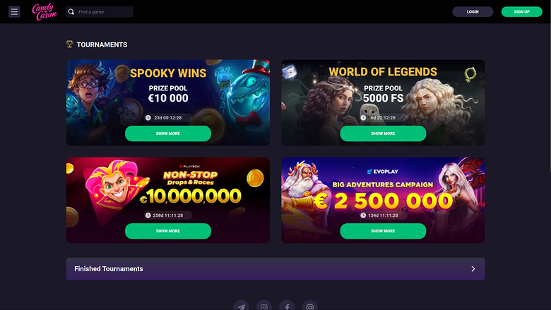 Tornei di Candy Casino per desktop