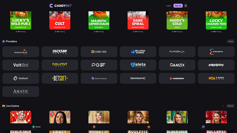 Разработчики настольных игр для казино CandyBet
