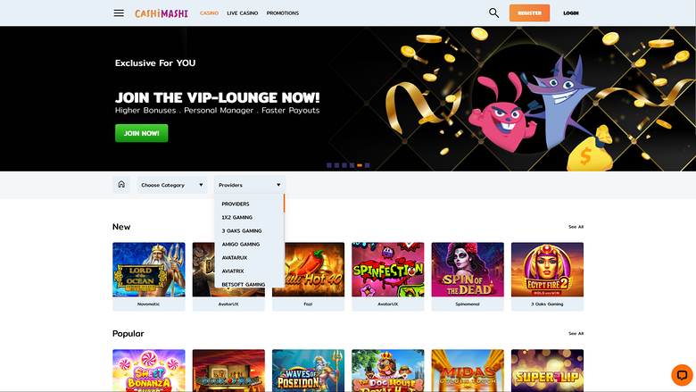 Sviluppatori di giochi di Cashimashi Casino per desktop