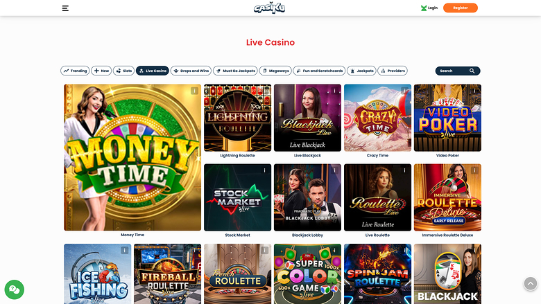 Casiku Casino Live-Dealer Desktop