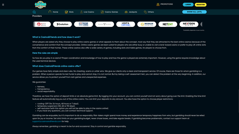 Desarrolladores de juegos de Casino And Friends para escritorio