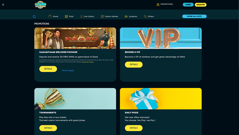 Promociones de Casino And Friends para escritorio