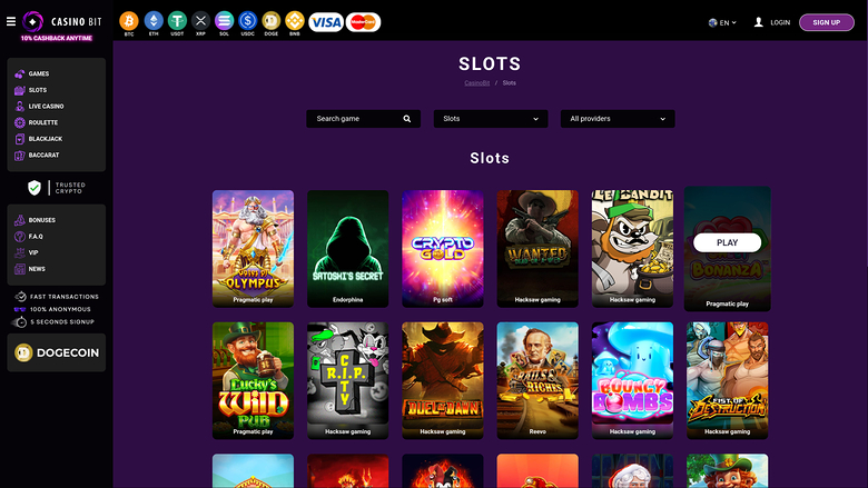 Giochi di Casino Bit per desktop