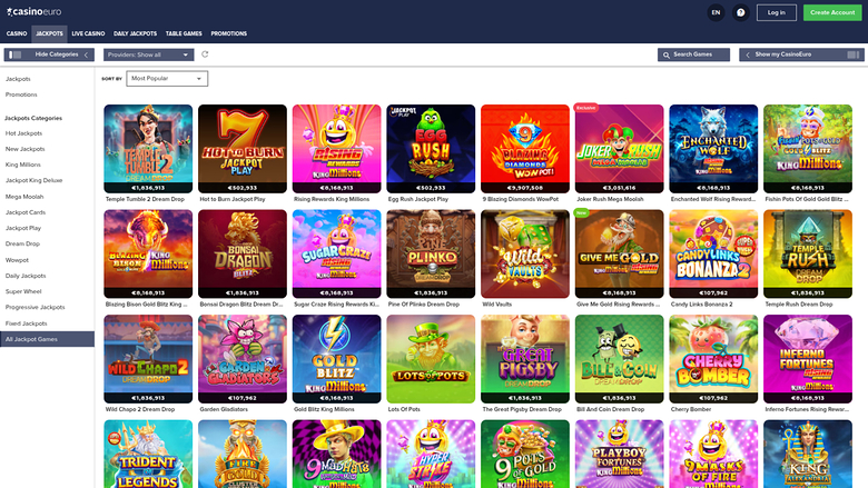 Bote de Casino Euro en escritorio