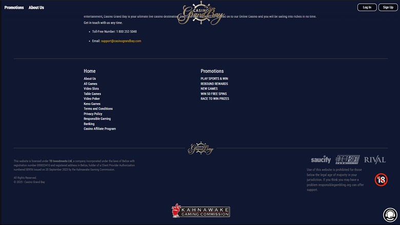 Développeurs de jeux de Casino Grand Bay sur ordinateur