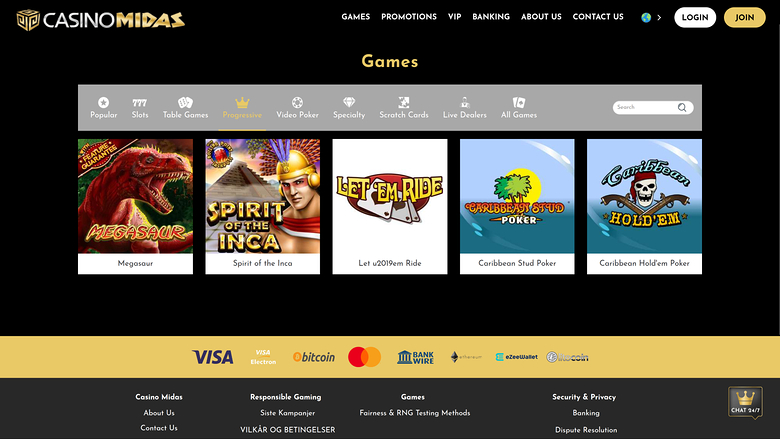 Jackpot de Casino Midas sur ordinateur