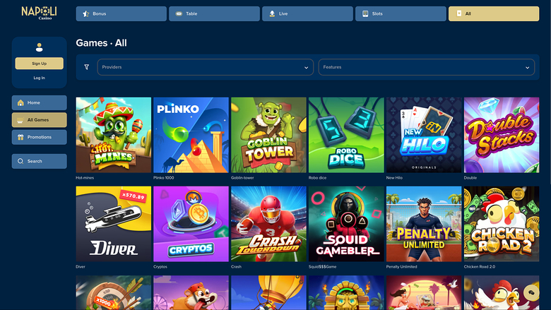 Jeux de Casino Napoli sur ordinateur