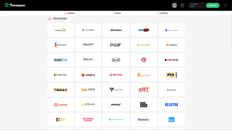 Casino Pokerdom Desarrolladores de juegos de escritorio