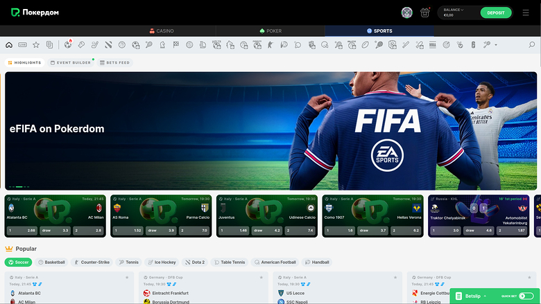 Casino Pokerdom Deportes de escritorio