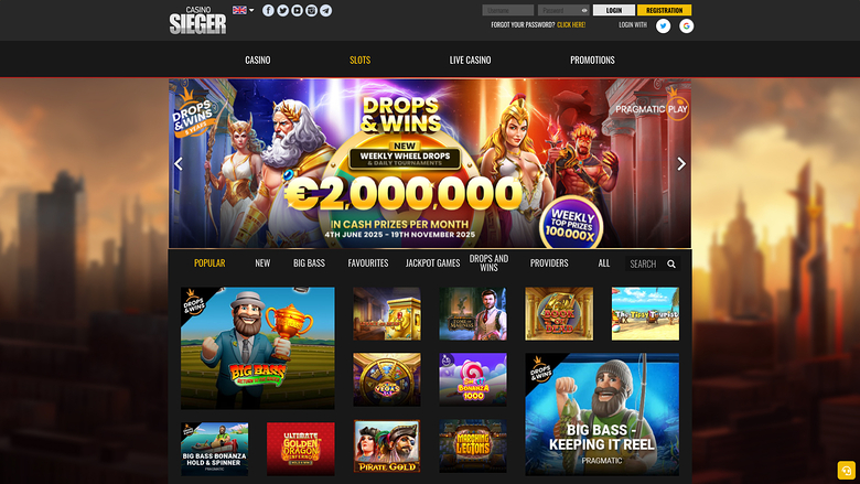 Jeux de Casino Sieger sur ordinateur