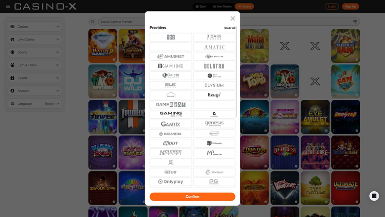 Développeurs de jeux de Casino X sur ordinateur