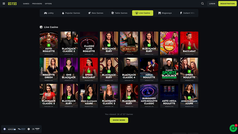 Croupier en direct de Casino999 sur ordinateur