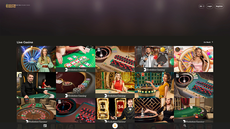 Croupier en direct de CasinoCasino sur ordinateur