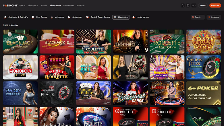 Casinoist Bureau Live Dealer