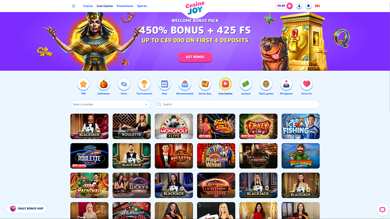 Casino Joy Desktop-Live-Dealer