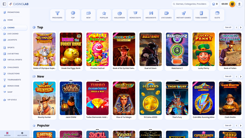 Giochi di CasinoLab su desktop