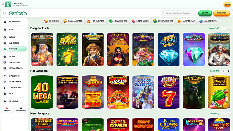 Casinolo Casino Jackpot Desktop