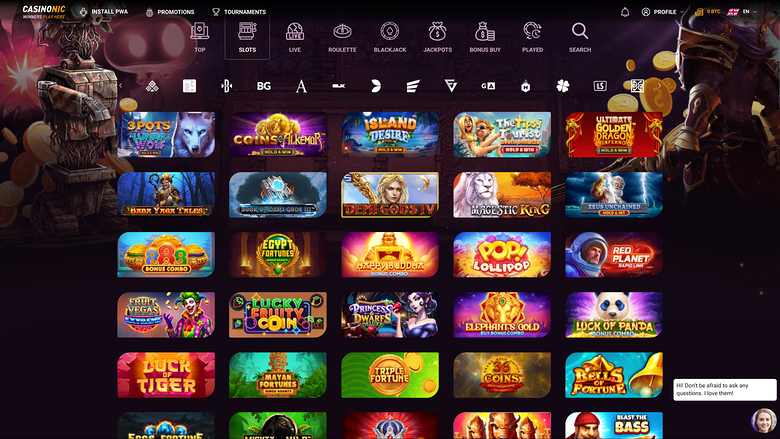 Jeux de Casinonic Casino bureau