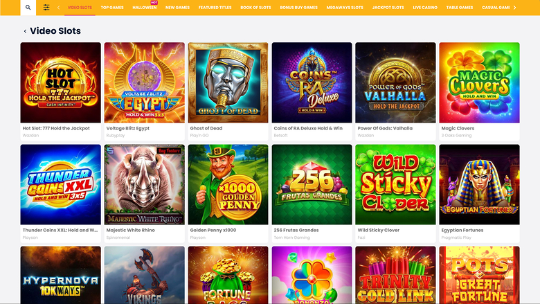 CasinoWinBig Spiele Desktop