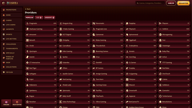 Sviluppatori di giochi da casinò Casoola