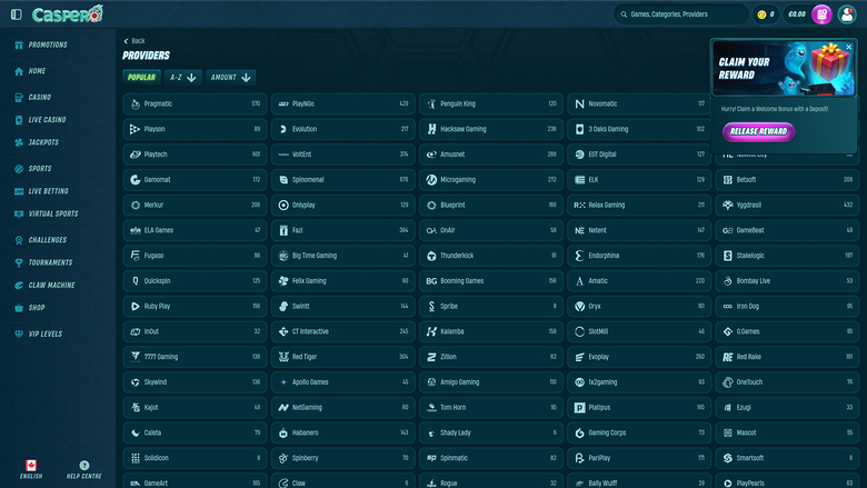 Caspero Casino Game Developers Desktop