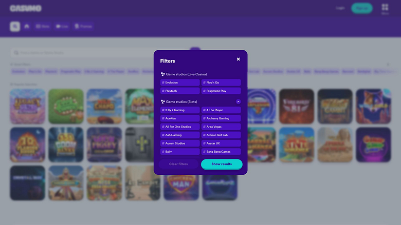 Casumo Casino Desktop Game Developers Image