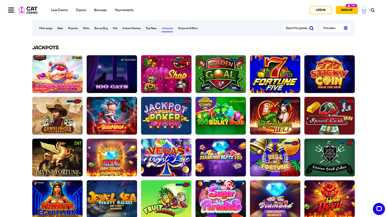 Jackpot du Casino Cat Version Bureau