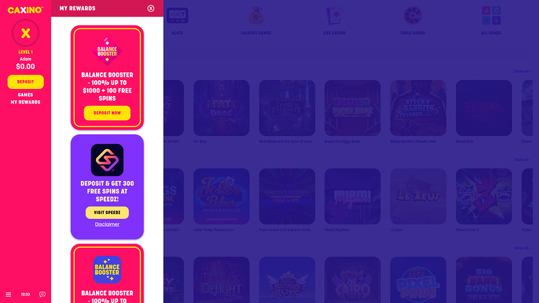 Promotions du Casino Caxino Version Bureau