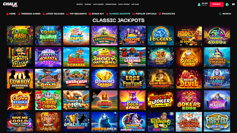 ChalkWins Casino Jackpot Desktop