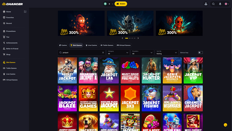 Jackpot du casino Chancer Bureau