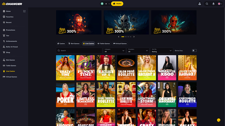 Croupier en direct du casino Chancer Bureau