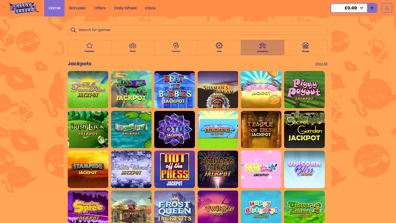 Cheeky Casino jackpot bureau