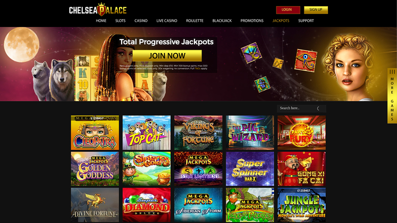 Jackpots de Chelsea Palace Casino bureau
