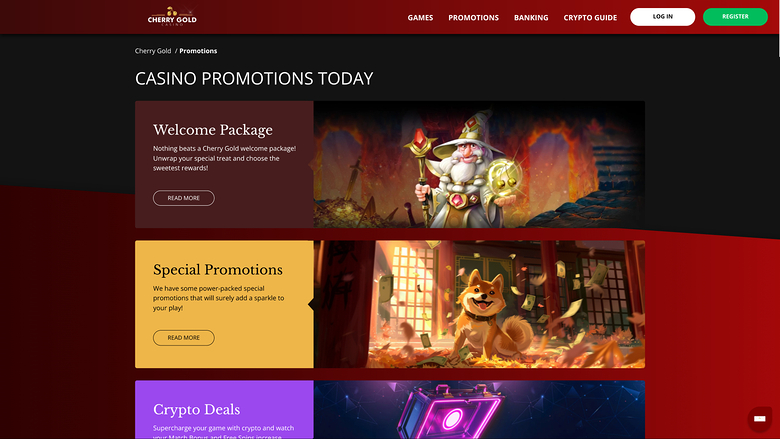 Promotions de Cherry Gold Casino bureau